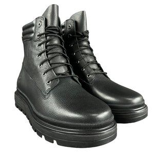 Timberland Ray City 6" Black Full Grain Leather WP Boots Women's Size 9.5 M